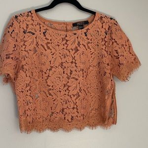 Pink lace top